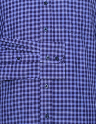 Blue Gingham Check Shirt - Modshopping Clothing