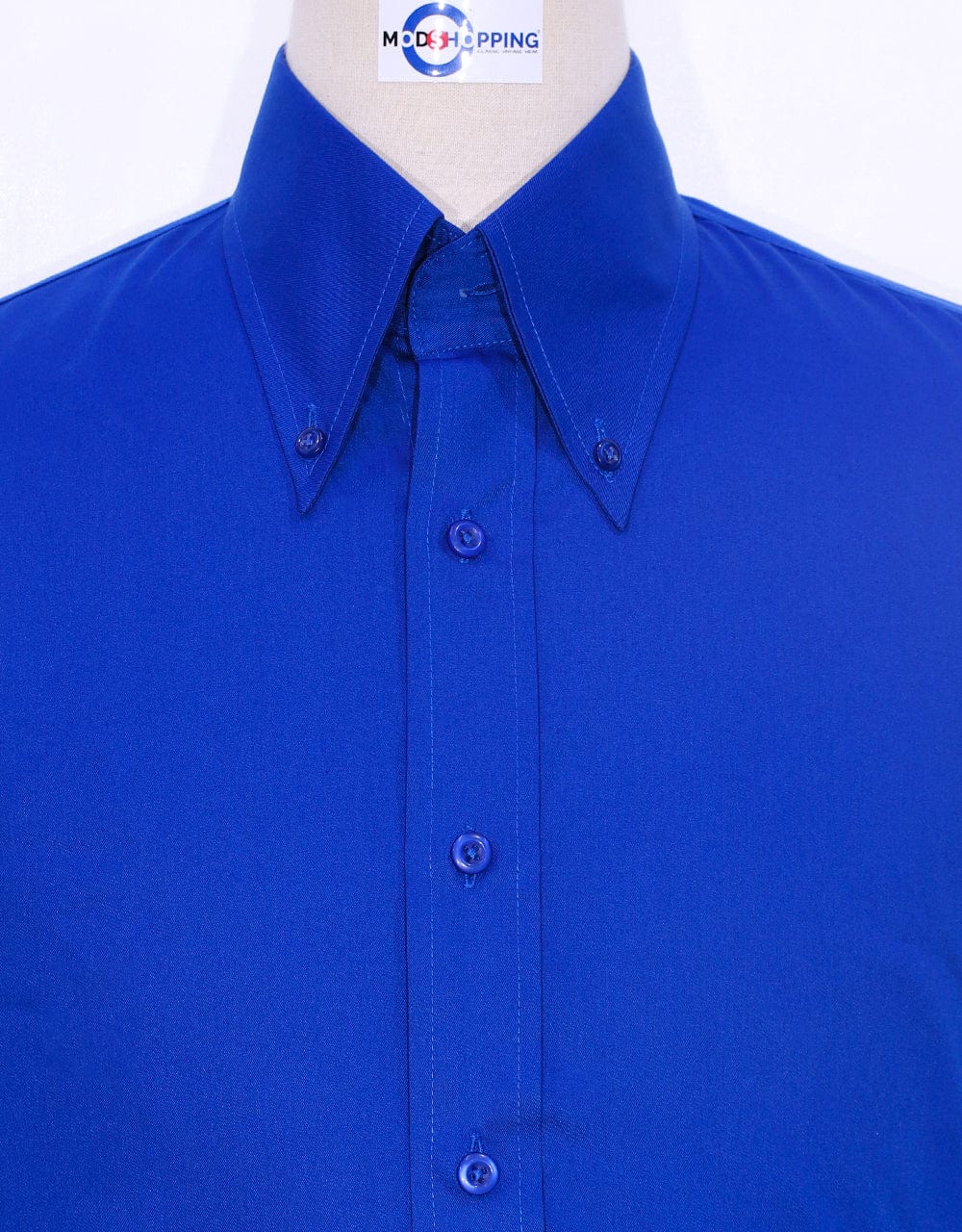 Royal blue collar shirt hot sale