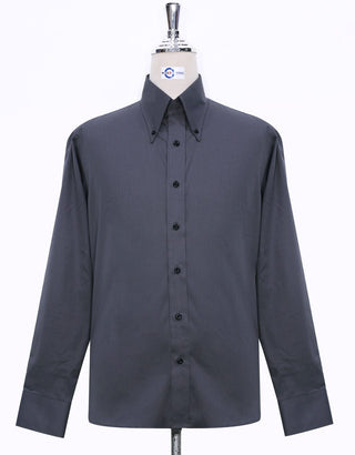Charcoal Grey Button Down Collar Shirt - Modshopping Clothing