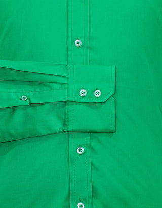 Green Button Down Collar Shirt - Modshopping Clothing