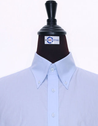 Light Sky Button Down Collar Shirt - Modshopping Clothing