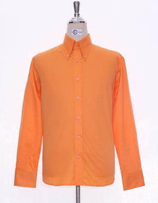 Orange Button Down Collar Shirt - Modshopping Clothing