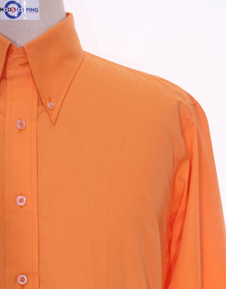Orange Button Down Collar Shirt - Modshopping Clothing