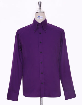 Purple Button Down Collar Shirt - Modshopping Clothing