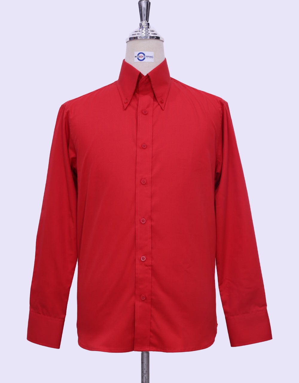 Men's Button Down Collar Shirts Red Formal Shirt – Modshopping
