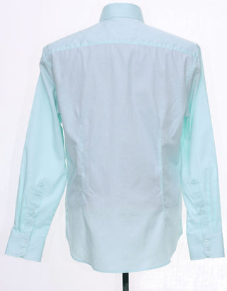 Sea Green Button Down Collar Shirt - Modshopping Clothing