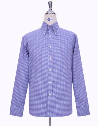 Blue And Pink Small Check Shirt - Modshopping Clothing