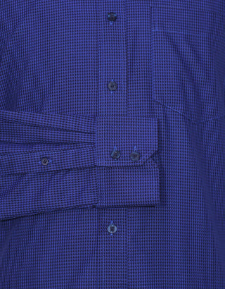 Blue Houndstooth Shirt - Modshopping Clothing