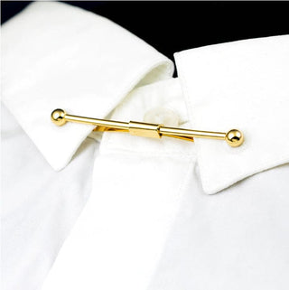 Gold Metal Collar Clip Shirt For Men's - Modshopping Clothing