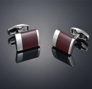 Brown And Silver Cufflinks For Mens - Modshopping Clothing
