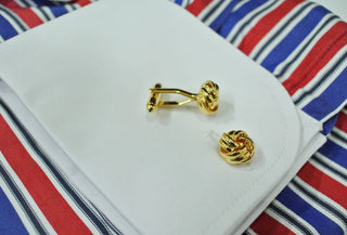 gold cufflinks| stainless steel gold knots cufflinks for men - Modshopping Clothing