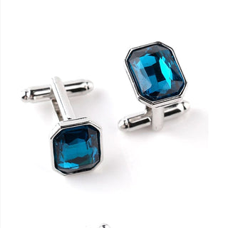 Luxury Men's Blue Crystal Cufflinks - Modshopping Clothing