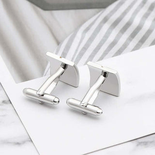 Silver Divided Yellow Gold Square Cufflinks - Modshopping Clothing