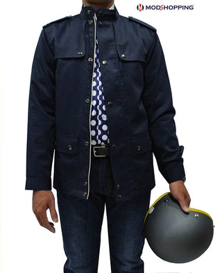 Navy Blue Scooter Jacket - Modshopping Clothing