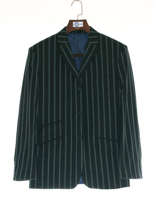 Boating Blazer | Black and Green Striped Blazer - Modshopping Clothing
