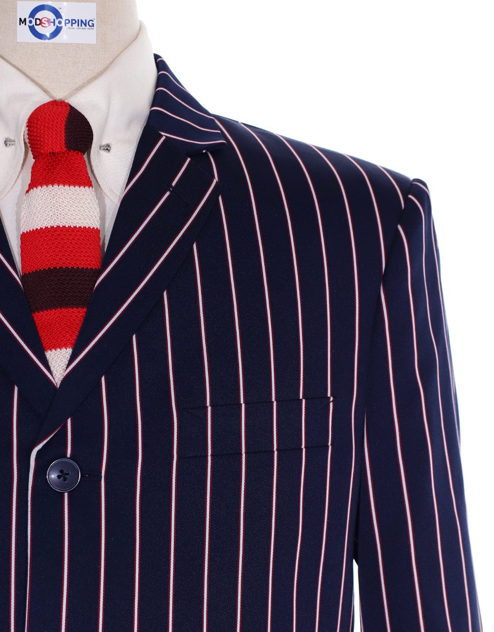 Boating Blazer Navy Blue and White Striped Blazer Men's