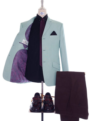 Green Striped Summer Jacket - Modshopping Clothing