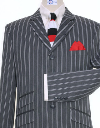 Grey Striped Jacket - Modshopping Clothing