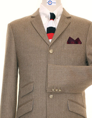 12 Colors Herringbone Tweed Blazer - Modshopping Clothing