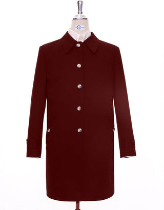 Burgundy Mac Coat - Modshopping Clothing