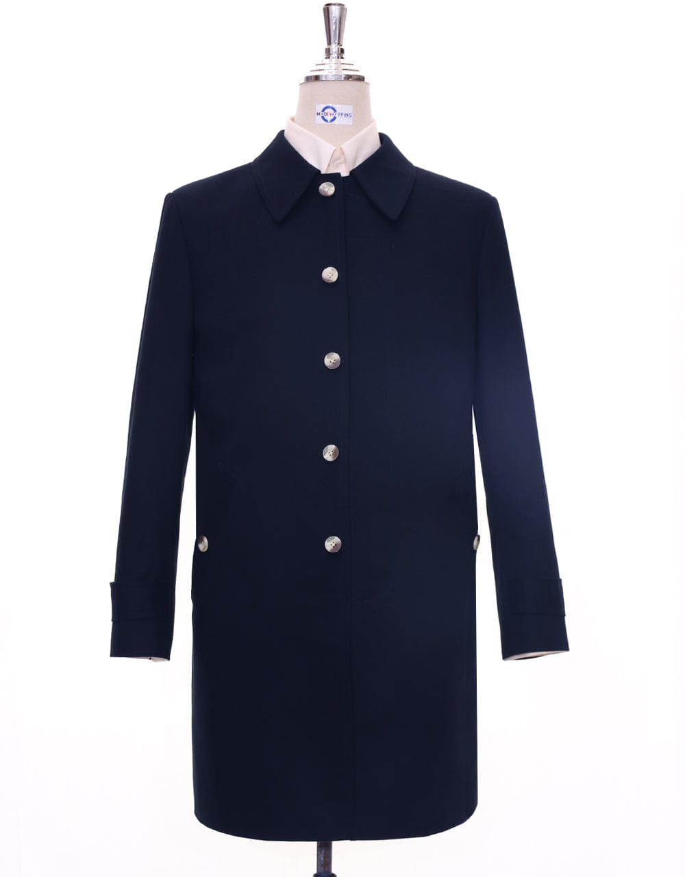 Navy Blue Mac Coat Men's Original Navy Blue Mac Coat