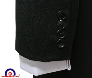 Wool Coat Black Winter Long Coat - Modshopping Clothing