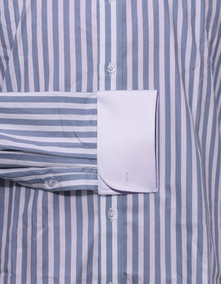 Grey And White Stripe Shirt - Modshopping Clothing