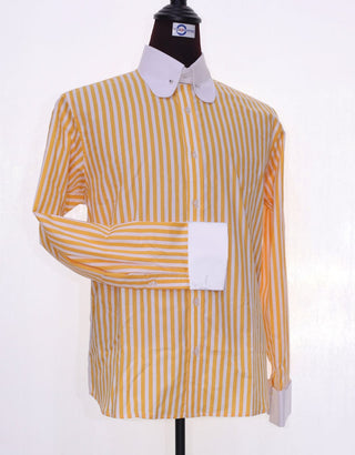Orange And White Stripe Shirt - Modshopping Clothing