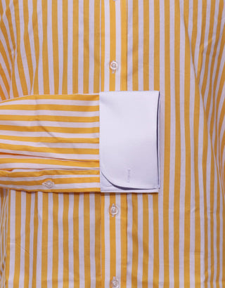 Orange And White Stripe Shirt - Modshopping Clothing