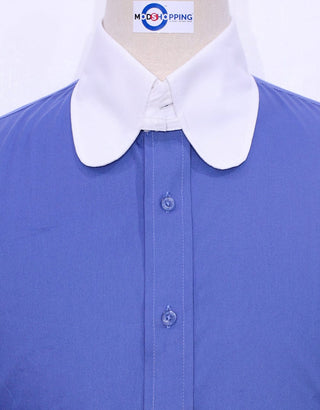 Sky Blue Tab Collar Shirt UK - Modshopping Clothing