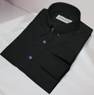 Black Pin Collar Shirt - Modshopping Clothing