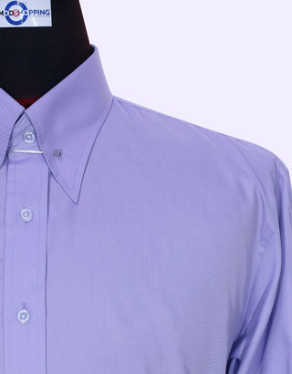 Lavender Pin Collar Shirt - Modshopping Clothing