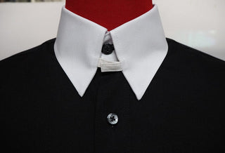 Tab Collar Shirt |  Black Wedding Shirt - Modshopping Clothing