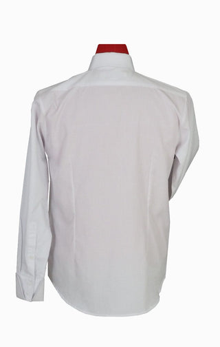 White Spearpoint Tab Collar  Shirt - Modshopping Clothing