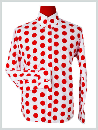 Red and White Polka Dot Shirt - Modshopping Clothing