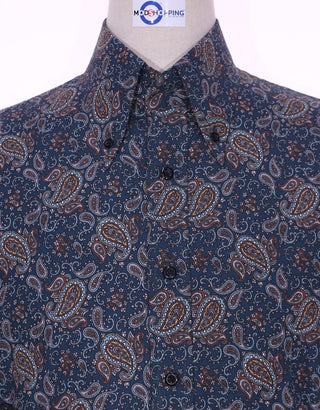 60s Style Multi Color Paisley Shirt - Modshopping Clothing