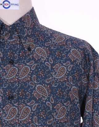 60s Style Multi Color Paisley Shirt - Modshopping Clothing