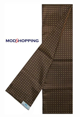 60s mod style brown small dot retro scarf for men - Modshopping Clothing