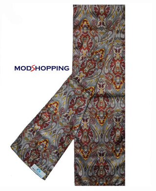 vintage style big paisley grey retro scarf for men, sale for online - Modshopping Clothing
