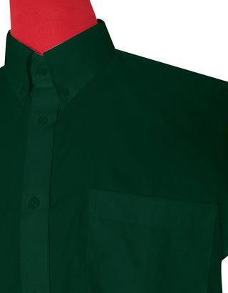 Short Sleeve Shirt | 60S Mod Style Dark Green Color Shirt For Man - Modshopping Clothing