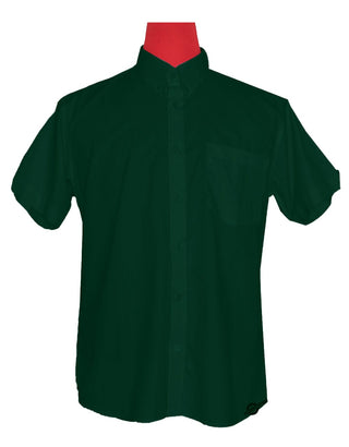 Short Sleeve Shirt | 60S Mod Style Dark Green Color Shirt For Man - Modshopping Clothing