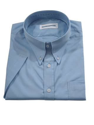 Short Sleeve Shirt | 60S Mod Style Sky Color Shirt For Man - Modshopping Clothing