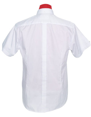 Short Sleeve Shirt | 60S Mod Style White Color Shirt For Man - Modshopping Clothing