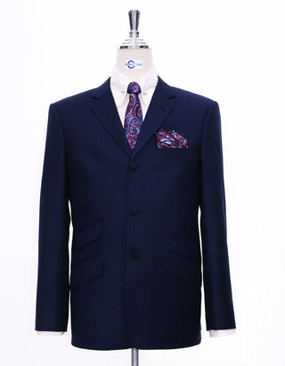 Suit Package | Tailored 60s Style Dark Navy Blue Mod Suit - Modshopping Clothing