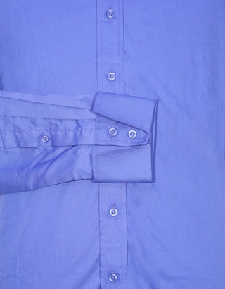 Tab Collar Shirt | 60s Style Sky Blue Tab Collar Shirt - Modshopping Clothing