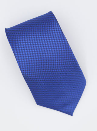 100% silk retro mod style royal blue check neck tie for men - Modshopping Clothing