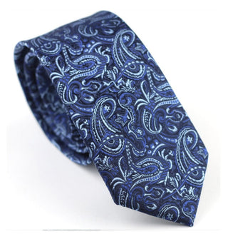 paisley tie| 60s mod style navy blue tie - Modshopping Clothing