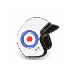 Pin Badge | Roundel Scooter Helmet Mod Design - Modshopping Clothing