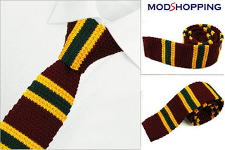 retro sunflower knitted tie| midnight knit tie uk mod clothing - Modshopping Clothing