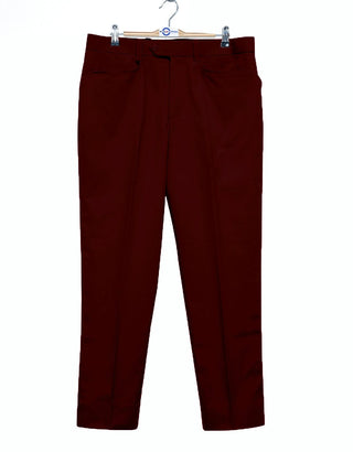 60s Style Burgundy Chino Trouser - Modshopping Clothing